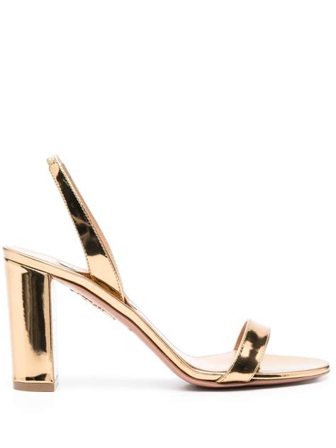 aquazzura moonlight metallic fabric block heel pumps|Pumps Aquazzura Shoes for Women .